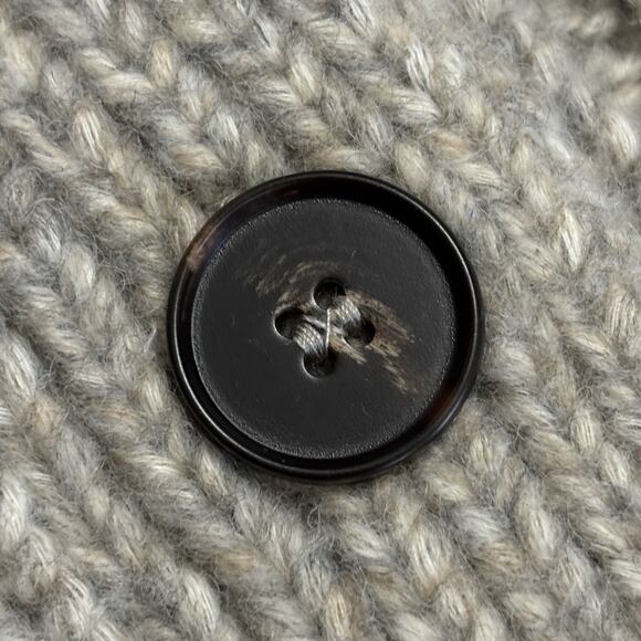 NWT‎ Tuckernuck Arthur Cable Knit Cardigan Sweater Gray Wool Blend Cropped XXL - Picture 14 of 16